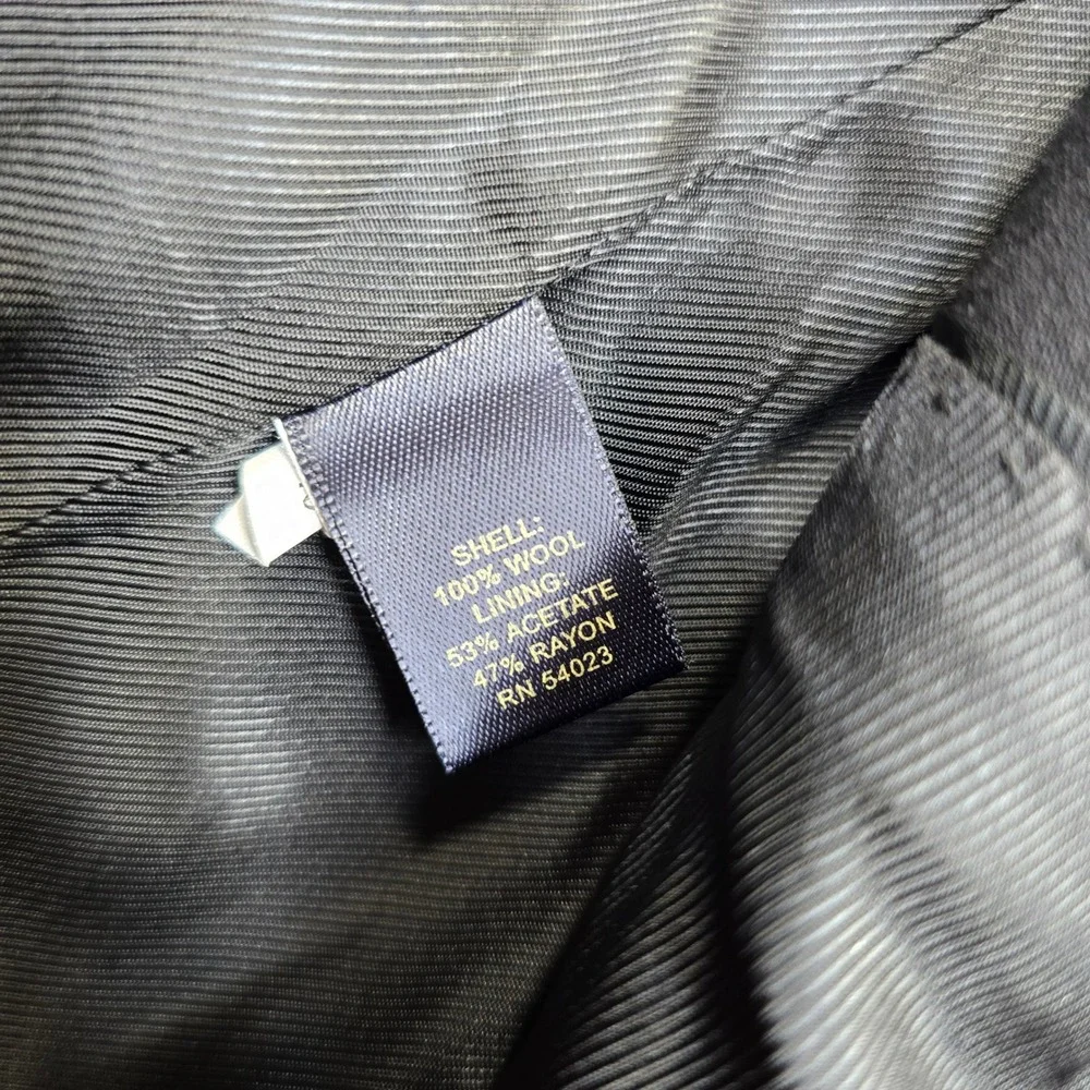 Banana Republic Black Wool Suit Jacket Mens 46R‎ 46 Modern Fit Italian Blazer